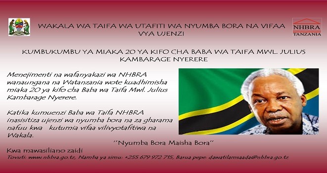 Kumbukizi ya miaka 20 ya kifo cha Baba wa Taifa Mwalimu Julius Kambarage Nyerere